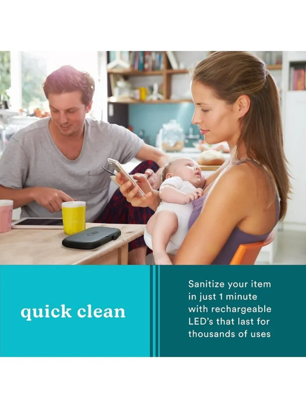 Portable UV Light Sanitizer Box – Rechargeable Sterilizer for Masks, Phones